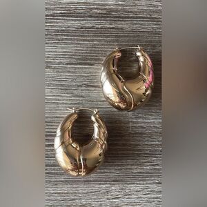 Vintage Italian style big hoops A257